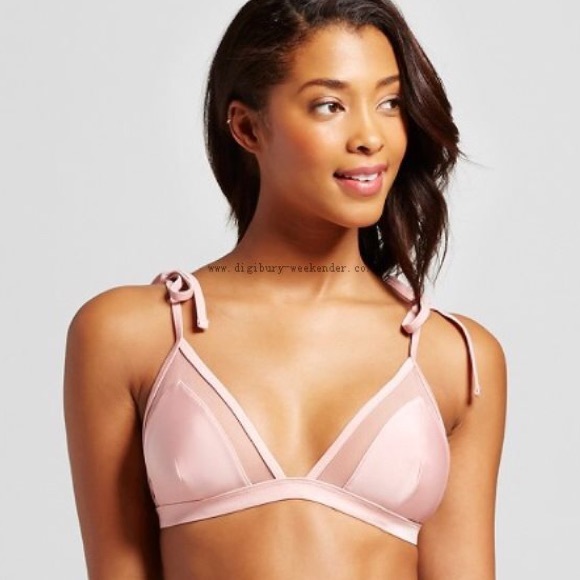 Fashion Union Other - •Target•💞Triangle Mesh Bikini Top NWOT Pink Sz S